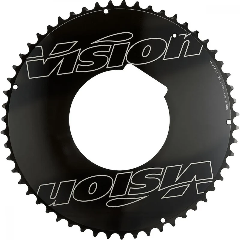 Vision Road Powerbox Aero Kettenblatt 110 mm x 46 T - Aerodynamisch optimiertes 7075er Aluminium für maximale Leistung