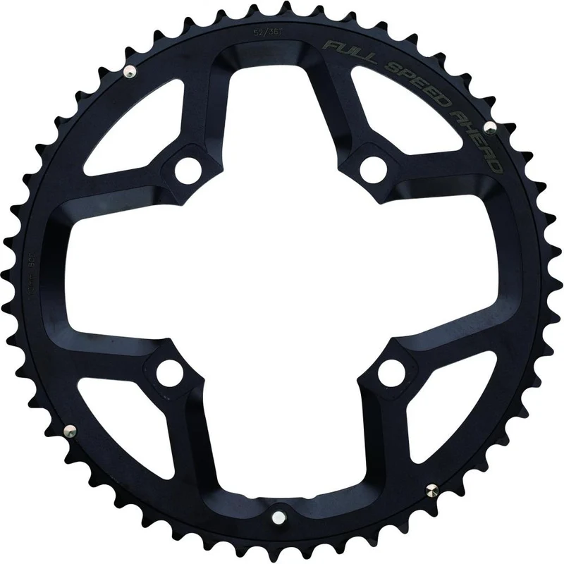 FSA Gossamer ABS Kettenblatt 110 mm x 50 T - 4-Arm Road Kettenblatt Schwarz/Silber