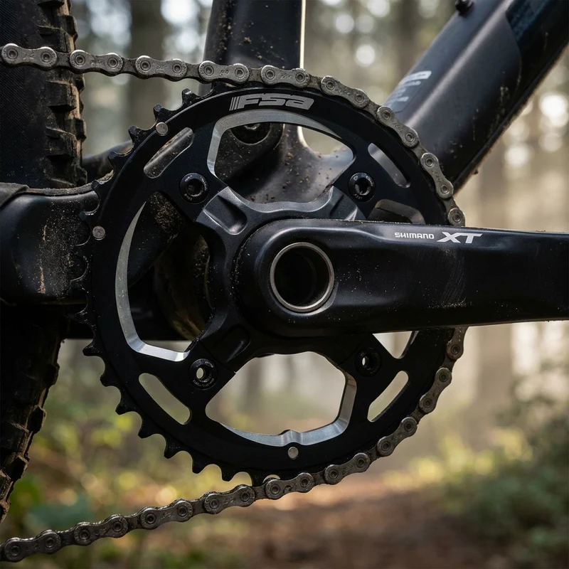 FSA Kettenblatt MTB 4-Arm 3x 104 mm x 32 T Schwarz - präzises Schalten für MTB-Antriebe