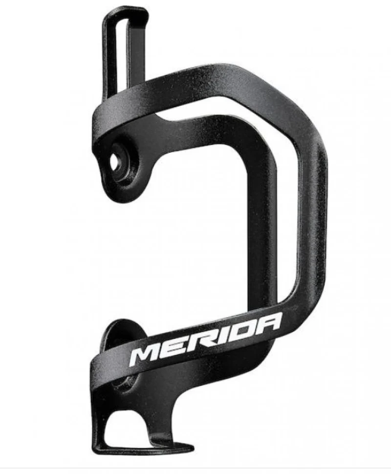 Merida Flaschenhalter Aluminium Sideload Schwarz/Weiß - Innovativer Alu-Flaschenhalter für kleinere Rahmengrößen, 30 g