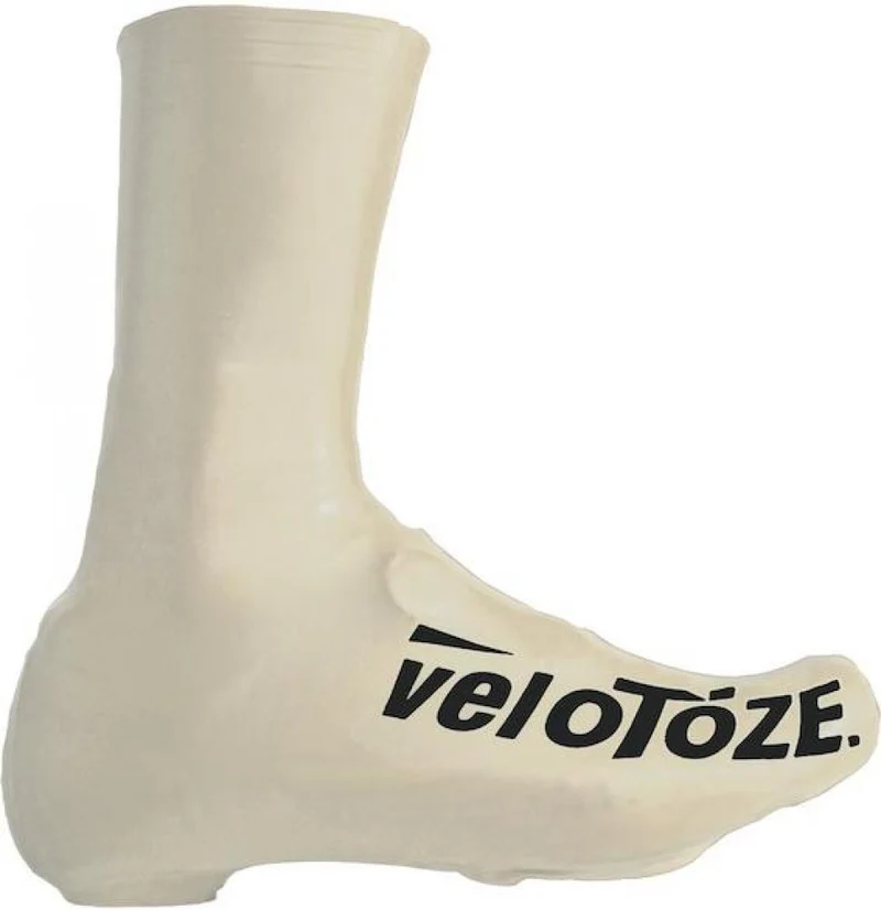 VeloToze Überschuh 2.0 Lang Gr. L Weiß - Aerodynamische Überschuhe für Rennradfahrer