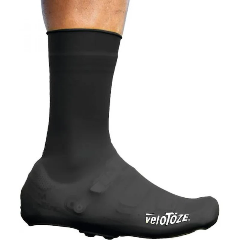VeloToze Silicone Snap Road Überschuh L (43-46) Schwarz - Wasser- und winddicht