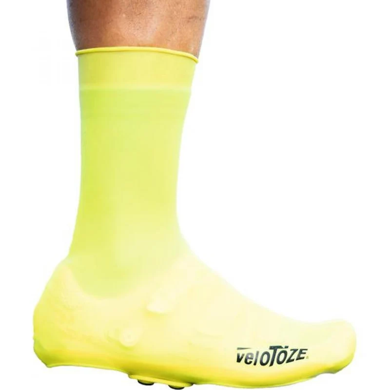 VeloToze Silicone Snap Road Überschuh S (37-40) Neongelb - Wasser- und Windschutz
