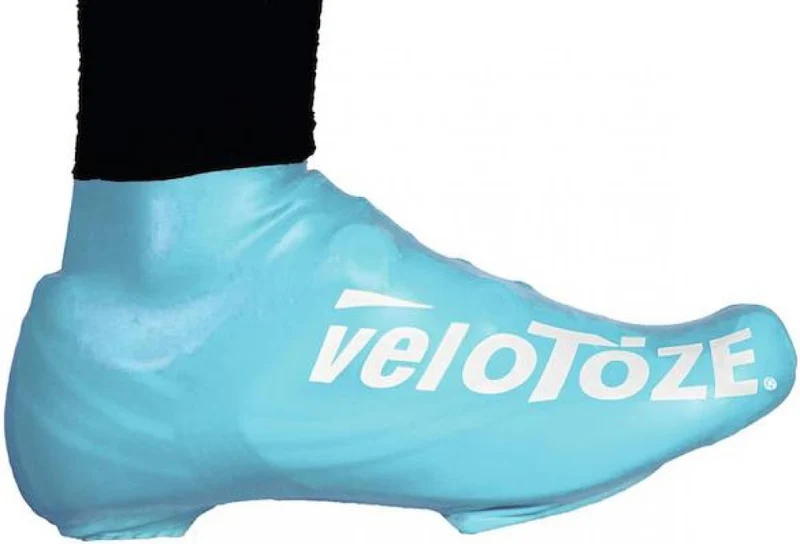 VeloToze Überschuhe 2.0 kurz L/XL Blau - Wasserdicht & aerodynamisch für Rennradfahrer