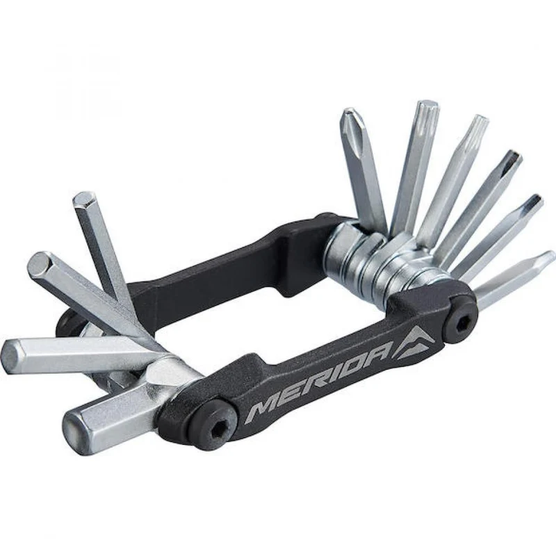Merida Multitool 11-in-1 Schwarz - Hochwertiges Fahrradwerkzeug mit Aluminium-Griffschalen