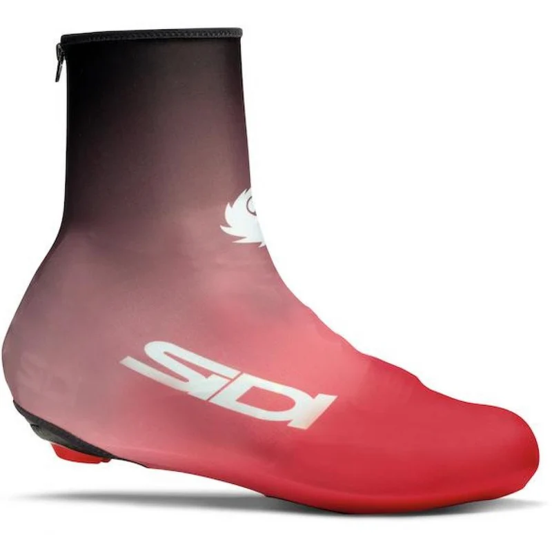Sidi Chrono Plus Überschuhe 37-40 Schwarz/Rot - Aerodynamische Rennrad-Überschuhe
