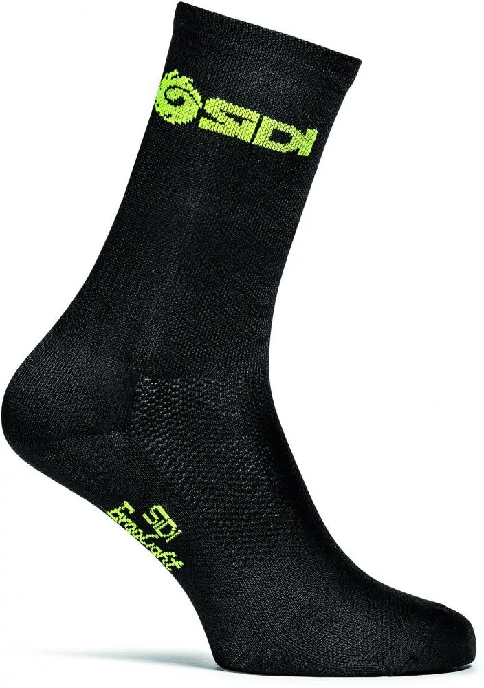 Sidi Socken Pippo 16 cm Schwarz Größe 35-39 - Fahrradsocken mit Feuchtigkeitsmanagement