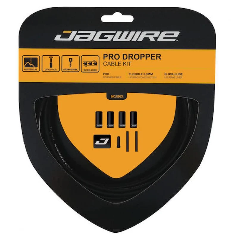 Jagwire Zugset Pro Dropper für Variostützen 1700/2000 mm Schwarz - leichtgängige Ansteuerung