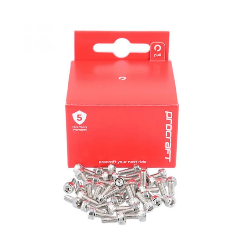 Procraft Pin Kit Flat Grip Advanced 40 Stück Silber - sicheres Pedal-Upgrade