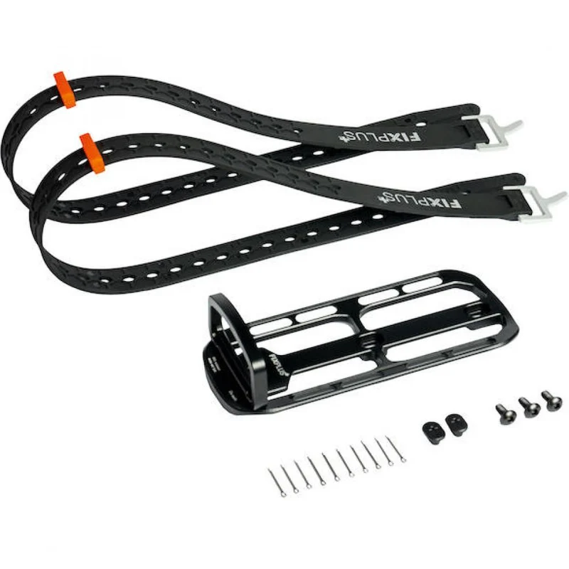 FixPlus Cargo Cage M Set M Schwarz/orange - flexibler Bikepacking-Gepäckhalter