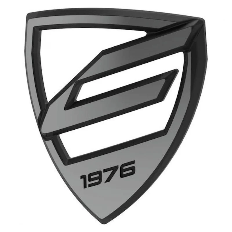 Centurion Steuerrohrplakette 45 mm Chrom/Schwarz - stilvolle Front für dein E-Bike