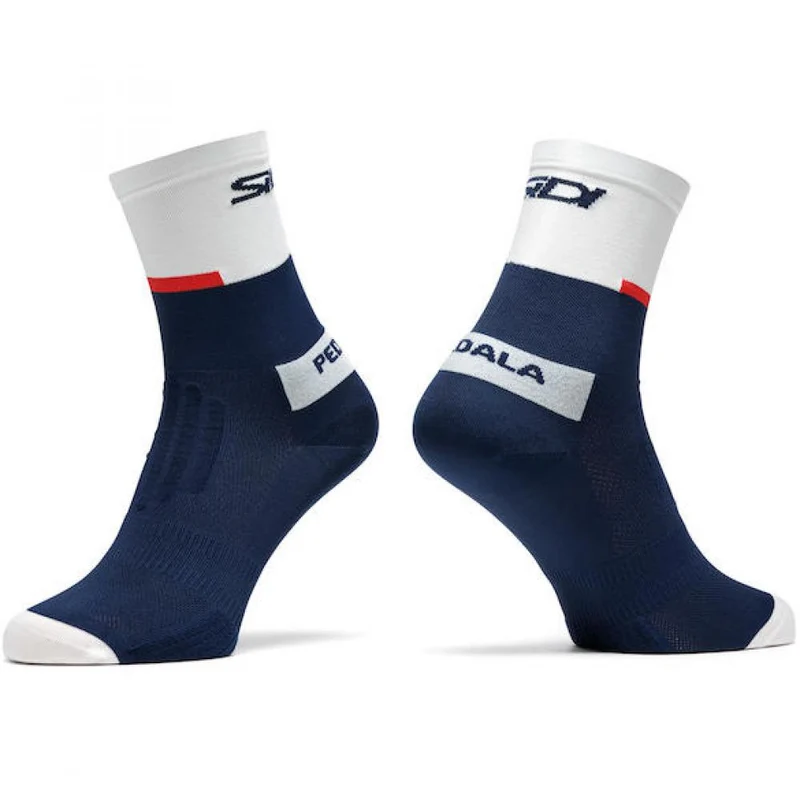 Sidi Socken Neo white/blue 35-39 Weiß/blau - atmungsaktive Funktionssocken mit Q-Skin