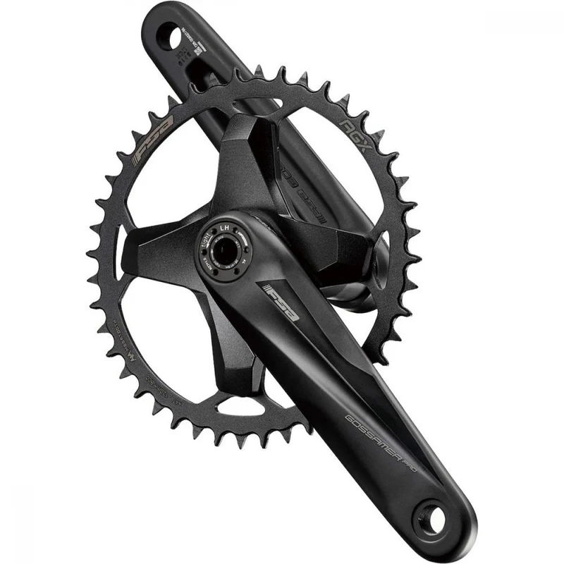 FSA Kurbelgarnitur Gossamer Pro MegaExo AGX+ 165 mm Schwarz - steife Performance für Gravel & Road