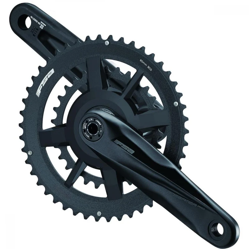 FSA Kurbelgarnitur Gossamer Pro Road MegaExo 172,5 mm Schwarz - steife & leichte Antriebseinheit