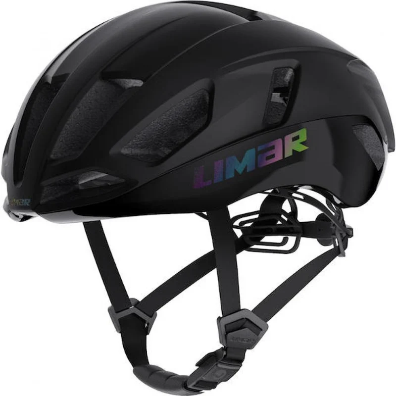 Limar Air Atlas Iridescent Matt Black S Schwarz - aerodynamischer Rennradhelm mit Top-Belüftung