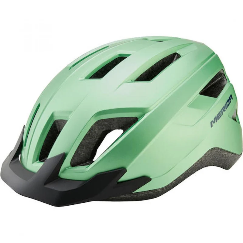 Merida Helm Commute grün 58-62 cm Grün - leichter City-Helm mit LED-Rücklicht