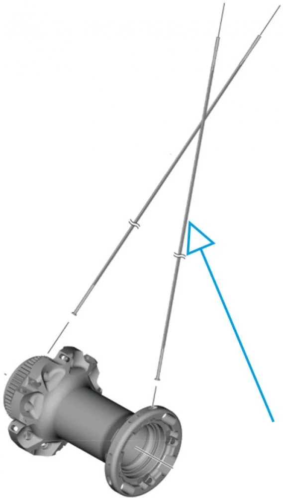 SHIMANO Speiche WH-R9270 VR links - für Vorderrad-Laufrad, Rennrad Scheibenbremse