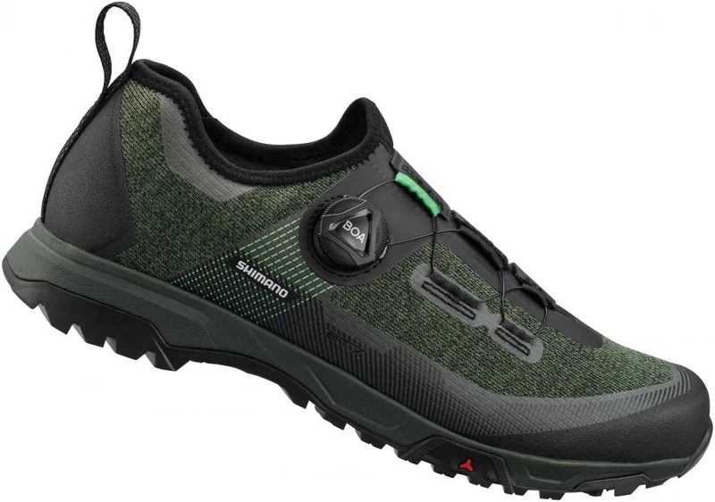 SHIMANO Fahrradschuhe ET701 Herren/Damen MTB FLATPEDAL Größe 42 Fahrradschuhe Grün