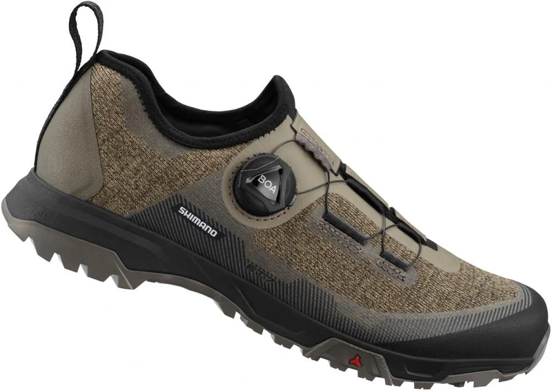 SHIMANO Fahrradschuhe ET701W Damen MTB FLATPEDAL Größe 42 Braun Fahrradschuhe - BOA Verschluss und SPLASHSHIELD