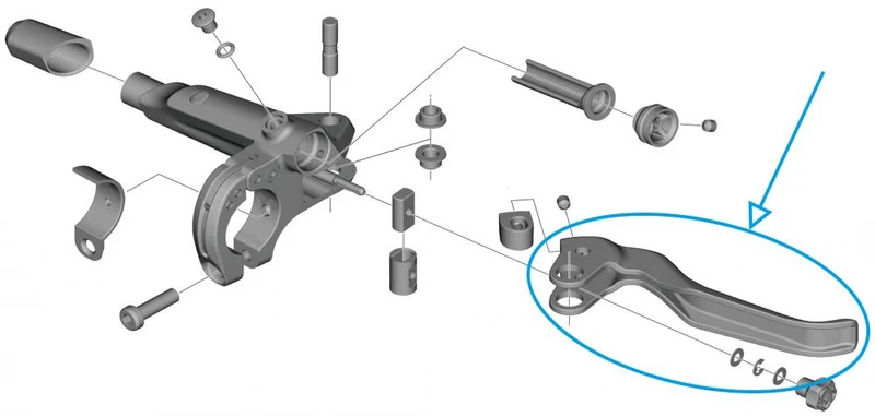 SHIMANO CUES Bremshebel-Hebeleinheit Y2R09804T - für BL-U8000