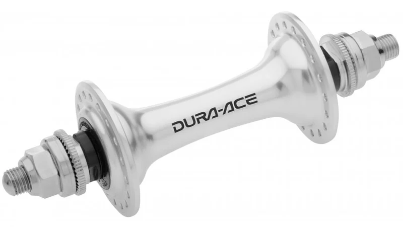 SHIMANO Vorderradnabe DURA-ACE TRACK HB-7710 32 Loch Vollachse m. Muttern, Silber