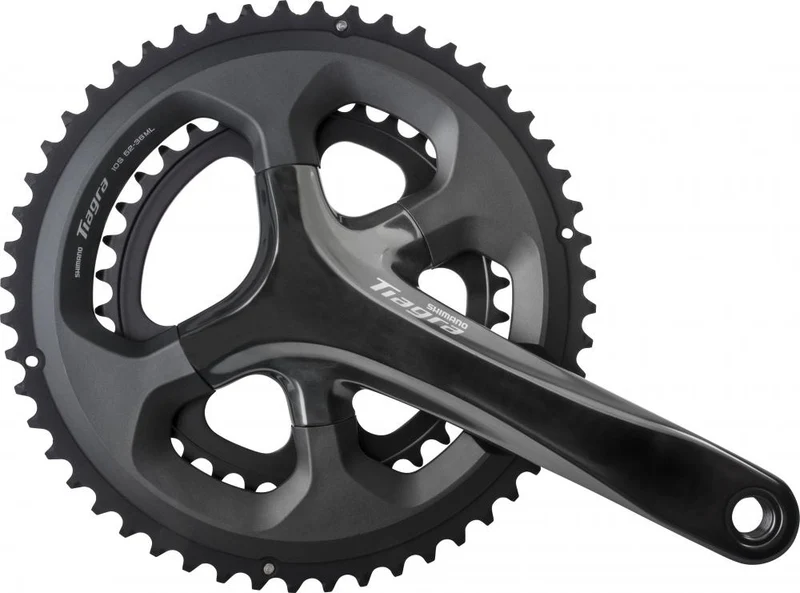 SHIMANO Kurbelgarnitur TIAGRA FC-4700 - 10-fach, 165 mm, 52-36 Zähne, 36 Zähne, Grau