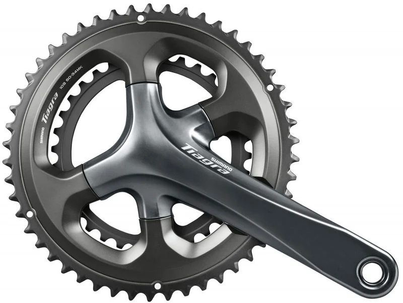 SHIMANO Kurbelgarnitur TIAGRA FC-4700 - 10-fach, 165 mm, 50-34 Zähne, 34 Zähne, Grau