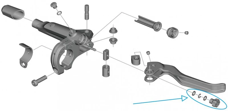 SHIMANO CUES Griffweiten-Einstelleinheit Y2R098010 - für BL-U8000