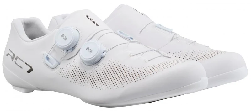 SHIMANO Fahrradschuhe RC703 Herren/Damen Road SPD-SL Fahrradschuhe Größe 50 breit Weiß