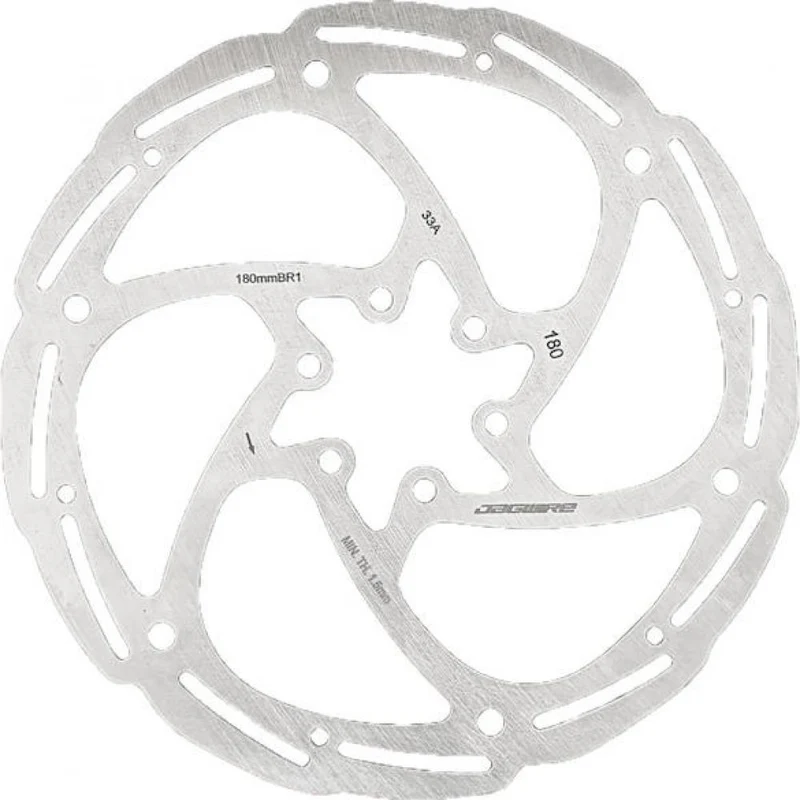 Jagwire Bremsscheibe Basics BR1 6-Loch 180 mm Silber - zuverlässige Bremsleistung