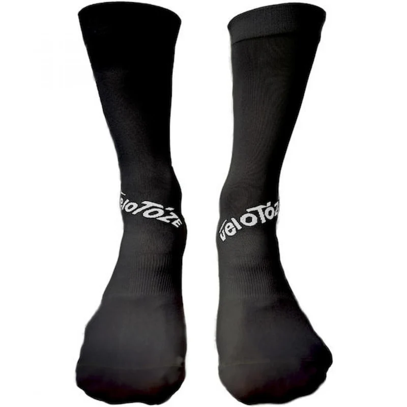 VeloToze Socken Leightweight schwarz L/XL (43/47) - extrem leichte Radsocken für maximale Performance