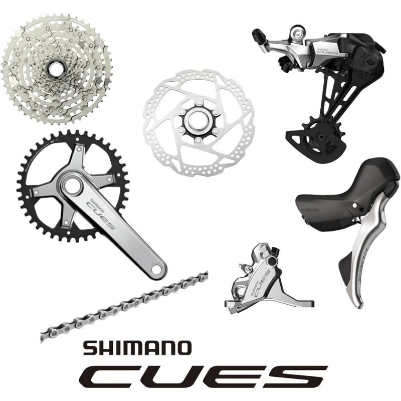 SHIMANO Gruppe CUES Silver Edition 10 Silver - komplette Dropbar-Schalt- und Bremsgruppe