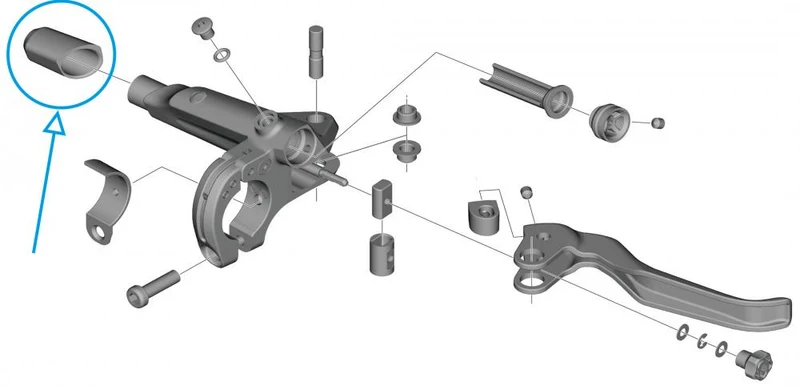 SHIMANO rechte Abdeckung Y2R09801T - CUES Bremskomponenten