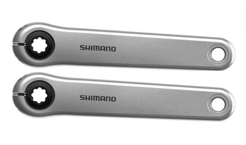SHIMANO Kurbelarmset FC-EN500 170 mm Silber - robuste E-Bike-Kurbel für EP8/EP6