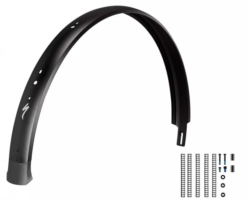 Specialized Vado S Schutzblech hinten 650B Aluminium 65mm - mit Halterung für Garmin Radar & Kennzeichenhalter