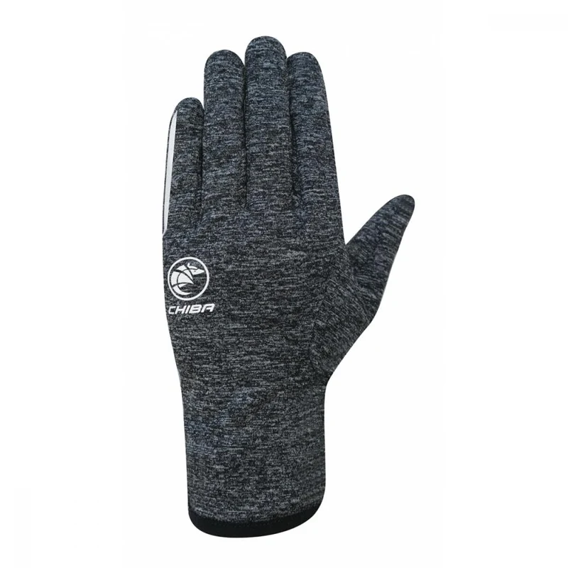 CHIBA New York Marathon - Thermostretch Radhandschuhe dunkelgrau, M, Touchfunktion