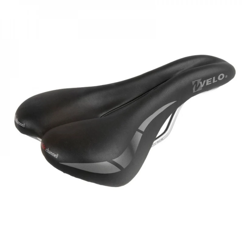 VELO Wide Damen-Fahrradsattel 250 × 168 mm schwarz