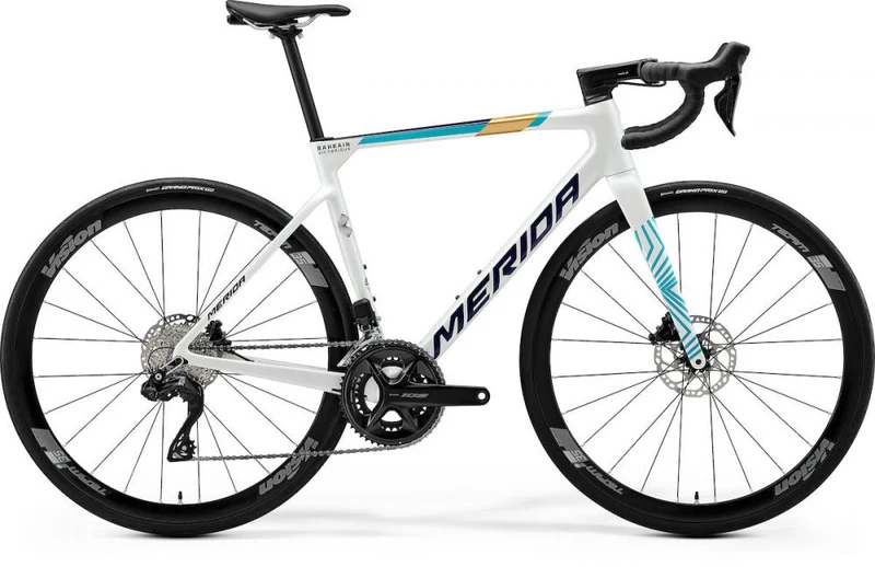 Merida Scultura 5000 Rennrad L pearl blue-team Carbon Shimano 105 Di2 12-fach Scheibenbremse 8,6kg