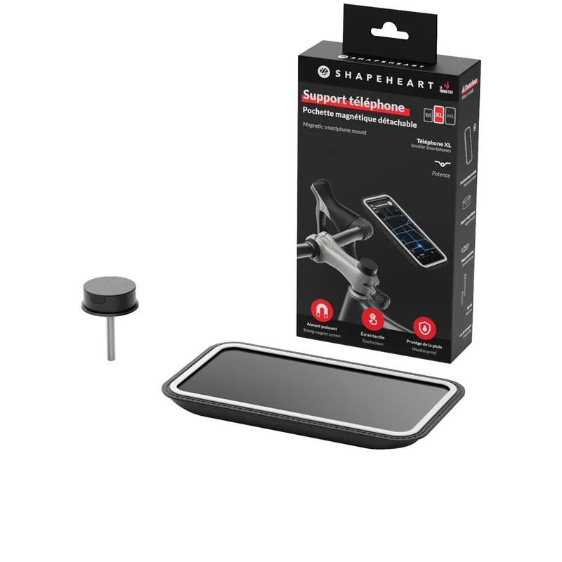 Shapeheart Handyhalter STEM XXL Schwarz - Magnetische Halterung mit Hülle