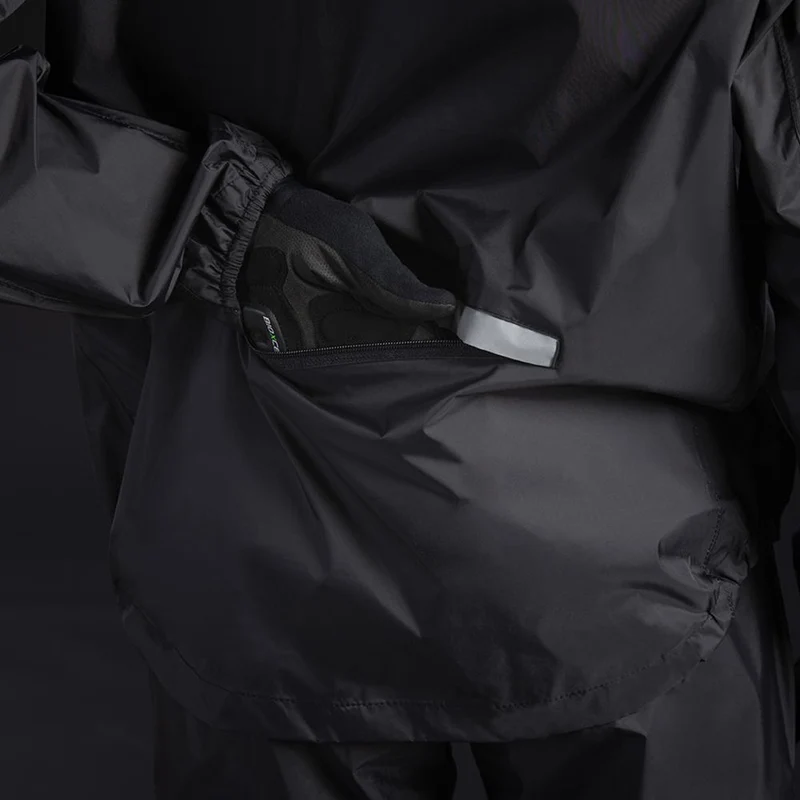 CHIBA Rainjacket - wasserdichte, atmungsaktive Rad-Regenjacke, schwarz, Gr. L