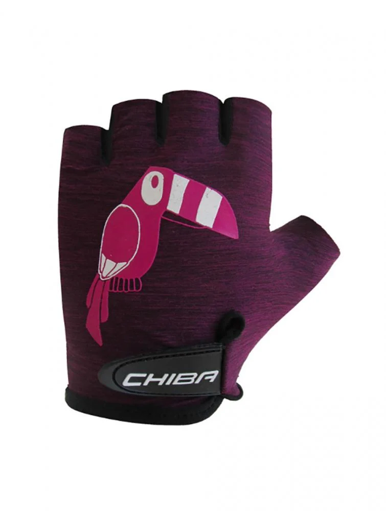 CHIBA Cool Kids - Kinder-Fahrradhandschuhe L violett, Griptec-Innenhand, waschbar