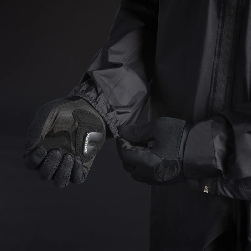 CHIBA Rainjacket - wasserdichte, atmungsaktive Radhandschuhe schwarz XL