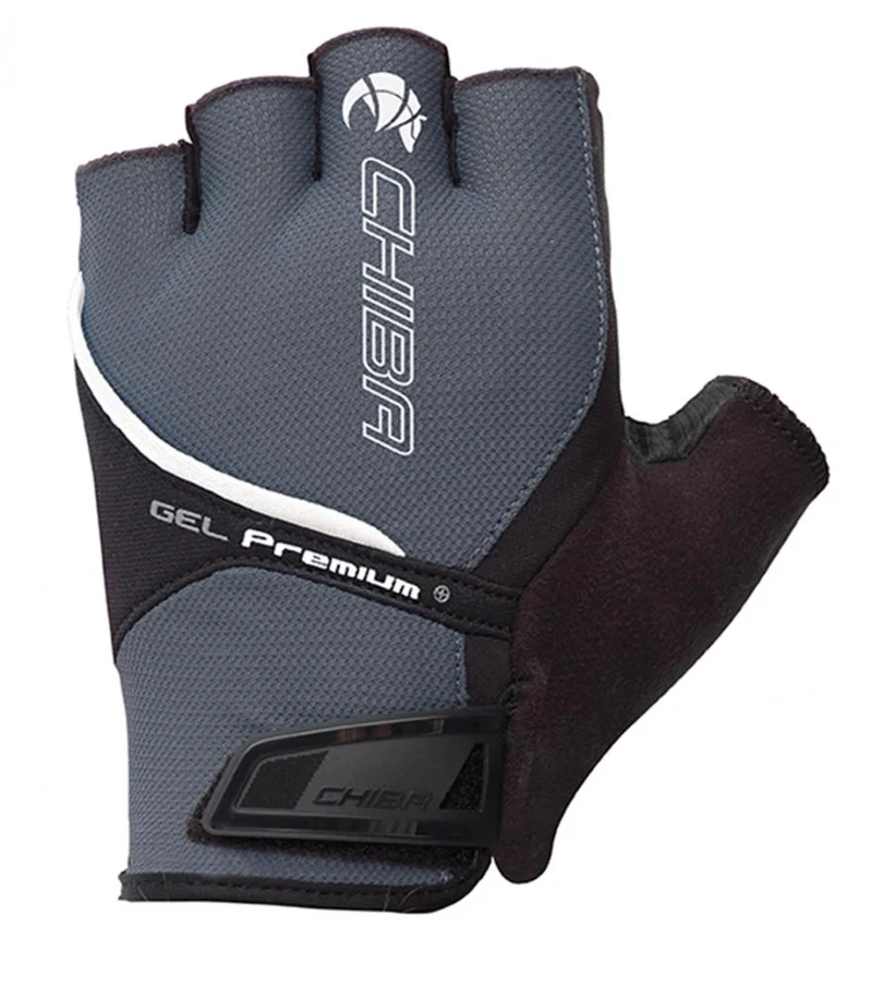 CHIBA Gel Premium - Radhandschuhe XS dunkelgrau, gepolstert, atmungsaktiv