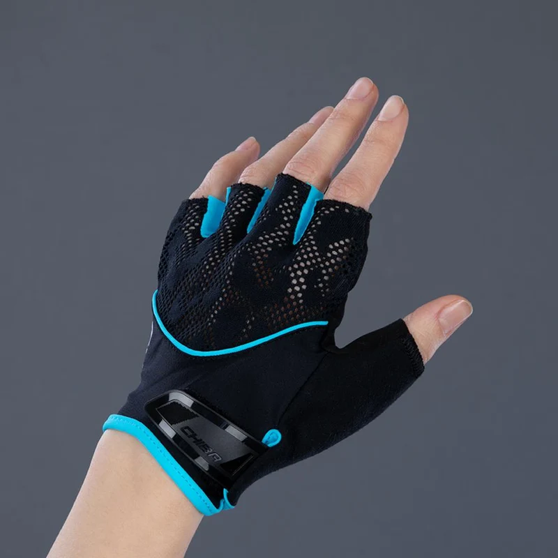 CHIBA Lady Gel - Damen Radhandschuhe, schwarz/türkis, Größe M