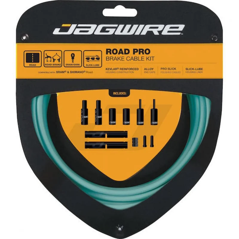 Jagwire Bremszugset Road Pro Standardlänge Bianchi Celeste - präzise Rennrad-Bremsperformance