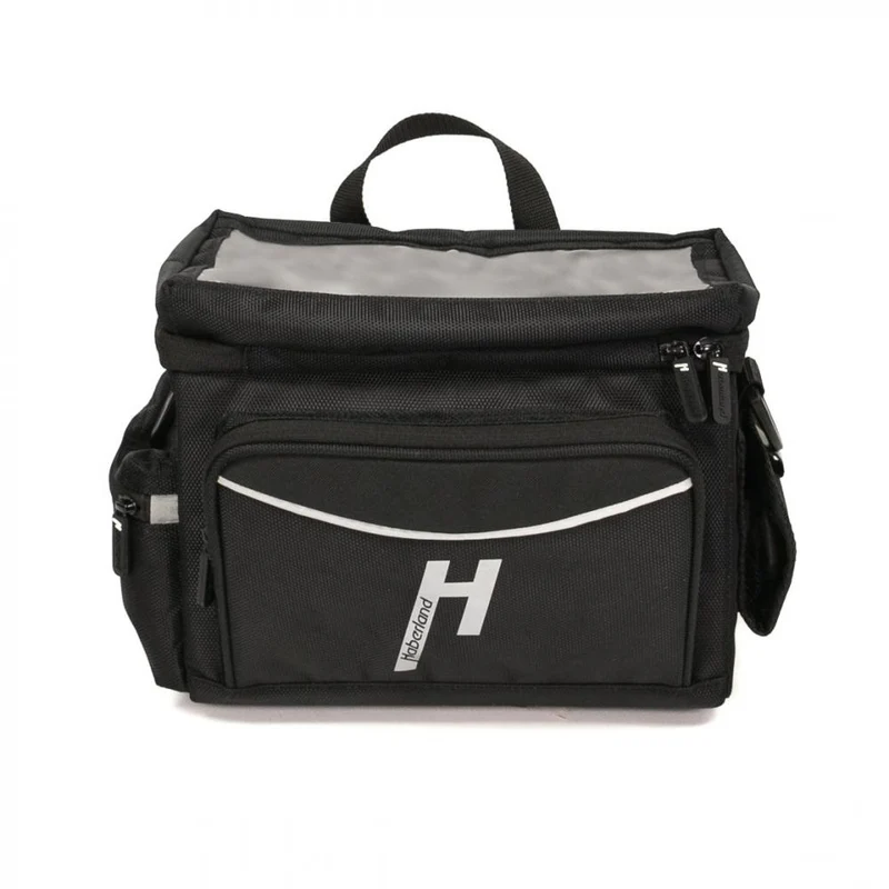 Haberland Lenkertasche 8l Max schwarz - geräumige Lenkertasche für Alltag und Tour