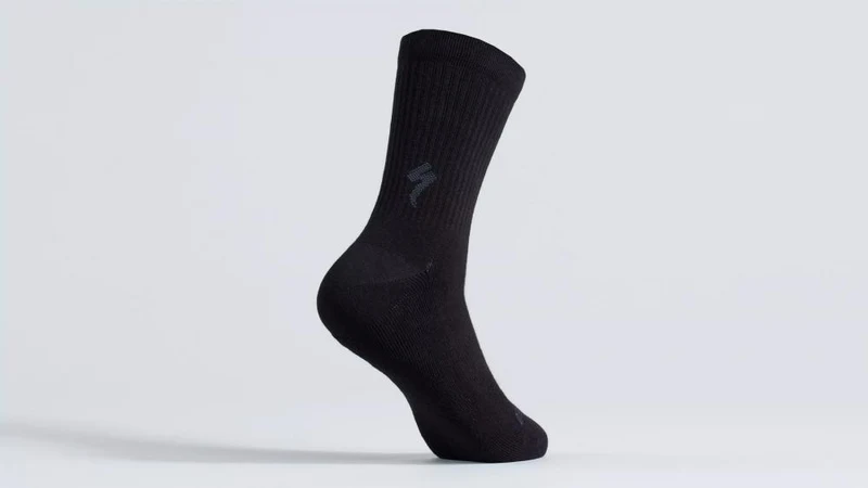 Cotton Tall Socks Schwarz Größe L - Hohe Baumwollsocken für Sport & Freizeit - Bekleidung