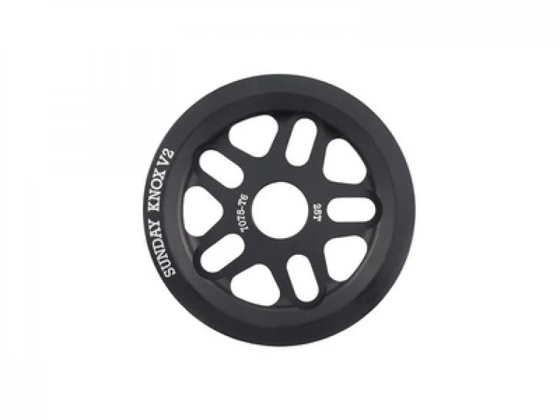 Sunday Knox V2 Kettenblatt mit Guard;25T, 7075-T6, schwarz;