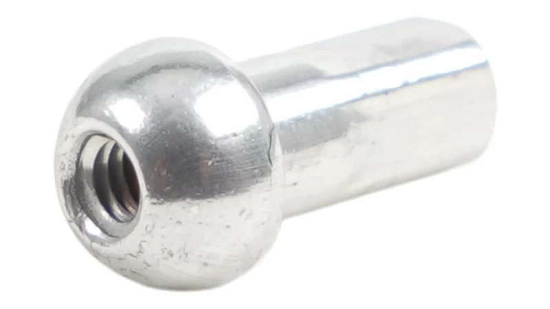 DT Swiss Prolock Speichennippel 14G 2.0mm 12mm Silber - Kugelkopf Alu Nippel