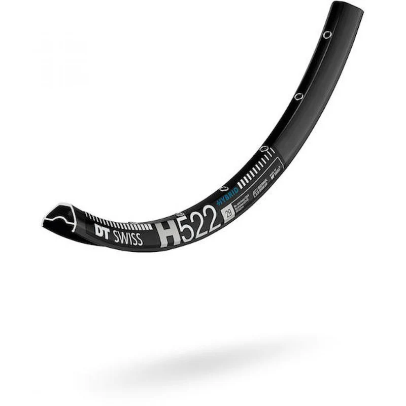 DT Swiss Felge HYBRID H 522 29"/25 mm 32 Loch Schwarz - robuste E-MTB-Felge für anspruchsvolle Trails